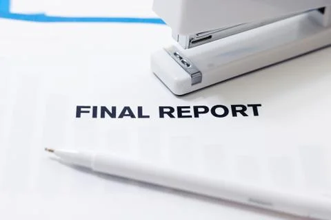 Final Report On Desk Stock Photos