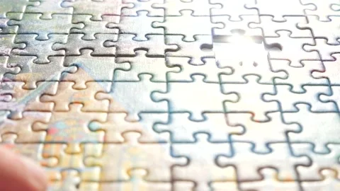 Final result background. Last piece of puzzle for whole picture. Concept Vídeos de archivo 133516464