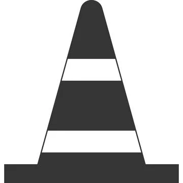 The final road fence. Vector black image. Stock Illustration