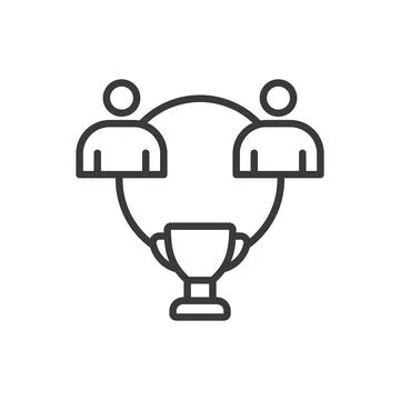 Final round, in line design, green. Competition, victory, challenge Illustrazione stock