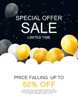 Final Sale Balloon Background Vector Illustration Stock Illustration
