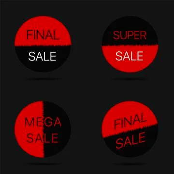 Final Sale labels Stock Illustration