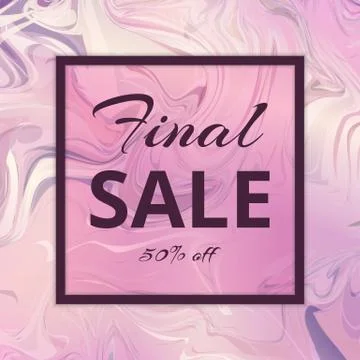 Final sale leaflet Illustrazione stock