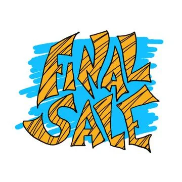 Final sale message with speech bubble. Vector promo concept. Banner template  Stock Illustration