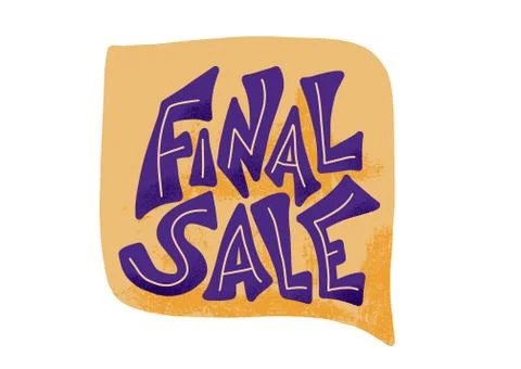 Final sale message with speech bubble. Vector promo concept. Banner template  Stock Illustration