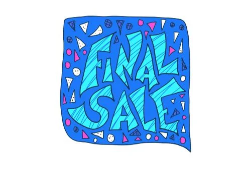 Final sale message with speech bubble. Vector promo concept. Banner template  스톡 일러스트