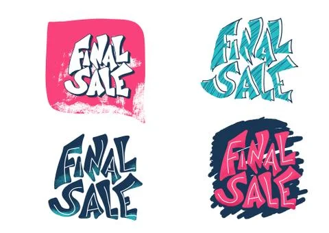 Final sale messages set. Vector promo concept. Deal banners template design w Stock Illustration