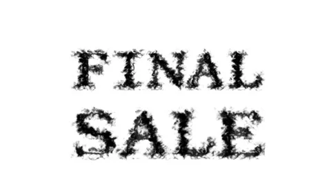 Final Sale smoke text effect white isolated background Stock Footage 139626899