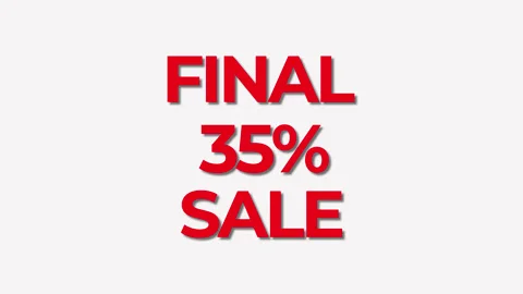 Final Sale text animation. Red text on white background. 4k loop animation. Stock Footage 155343338