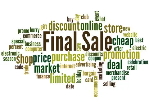 Final sale word cloud concept 스톡 일러스트