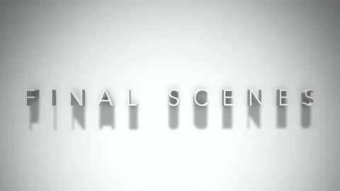 Final scenes 3D title animation with shadows on a white background Stock Footage 297999479