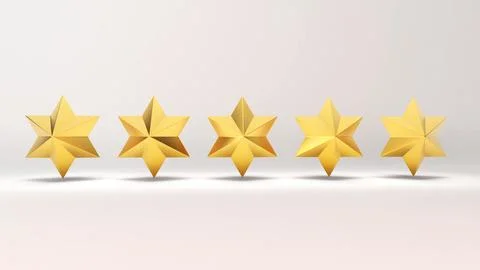Final speech box rating of 5 gold stars. ,gratifying tell the outcome ,3d r.. Stock Photos