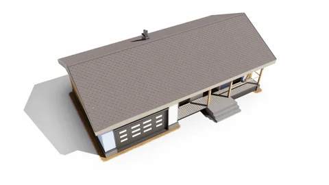 Final stage of construction of wood framed residential house. 動画素材 112155606