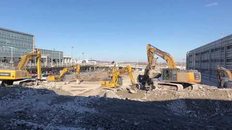Final Stages of Demolition Work Underway... | Stock Video | Pond5