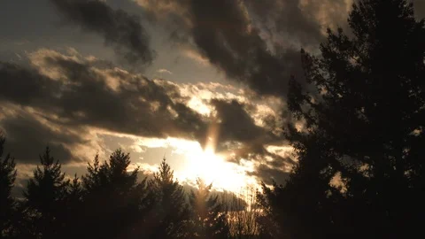 Final Sun Light Before Night Time Lapse Stock Footage 85521537
