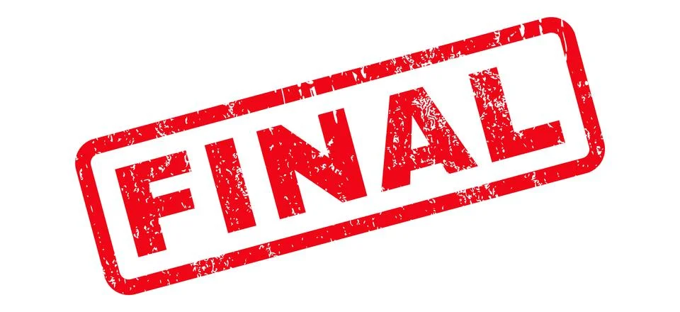 Final Text Rubber Stamp Stock Illustration