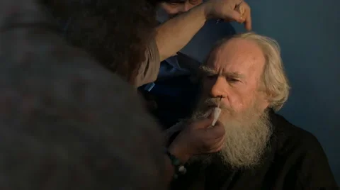 Final touches of actors makeup Stock Footage 51860770