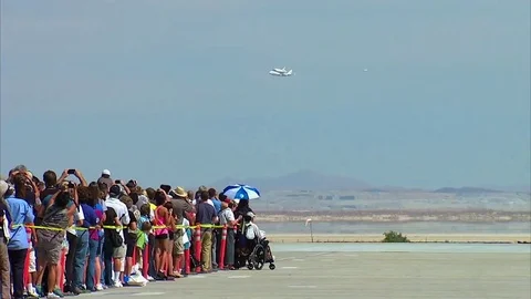 The final voyage of Space Shuttle Enterprise. Stock Footage 74829514