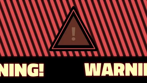 Final Warning Danger Screen Stock Footage 335630942
