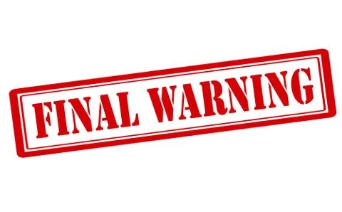 Final warning Stock Illustration