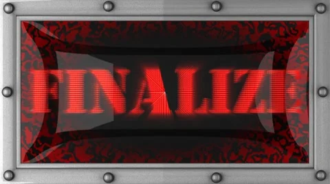 Finalize on led 스톡 동영상 8711531