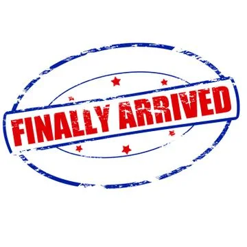Finally arrived Stock Illustration