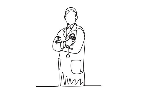 Finally finished serving patients Stock Illustration