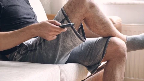 Finally he got something worth to watch Stock Footage 117354921