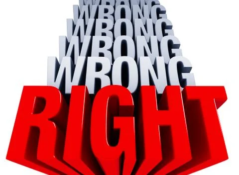 Finally right Stock Illustration