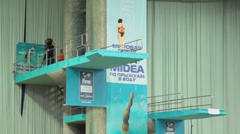 FINA/Midea Diving World Series Stock Footage 34344121
