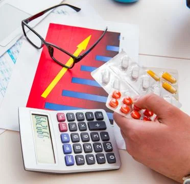 Finance analyst feeling sick due to bad results Stock Photos