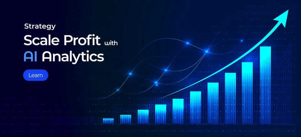 Finance Analytics Growth Chart Uptrend Revenue Profit Performance Dashboard Ilustración de archivo
