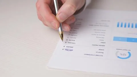 Finance analyzing close Foto stock