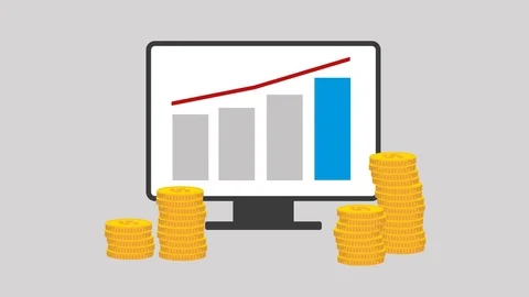 Finance and computer graphics Stock Footage 70959089