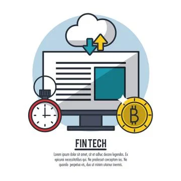 Finance and technology 스톡 일러스트