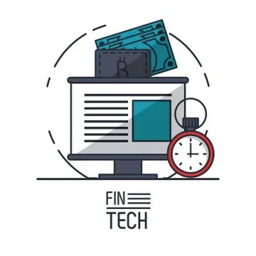 Finance and technology Stock Illustration