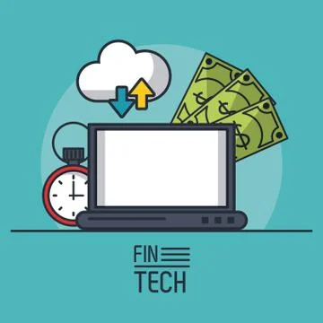 Finance and technology Stock Illustration