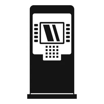 Finance atm icon, simple style Stock Illustration