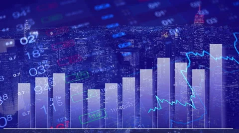 Finance background. Finance background with abstract numbers and chart. Video stock 64505382