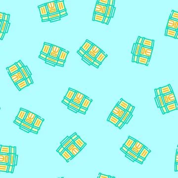 Finance bank building vector seamless pattern 스톡 일러스트
