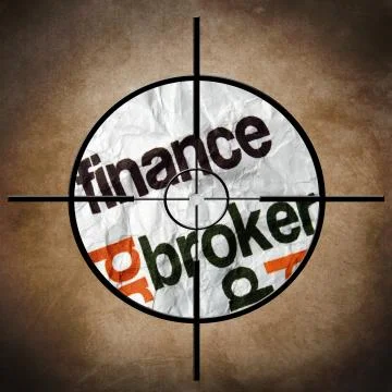 Finance broker target Stock Photos