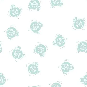 Finance bubble glyph seamless pattern 스톡 일러스트