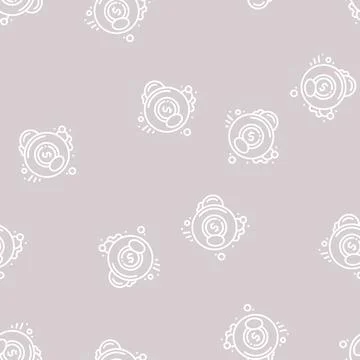 Finance bubble line seamless pattern 스톡 일러스트