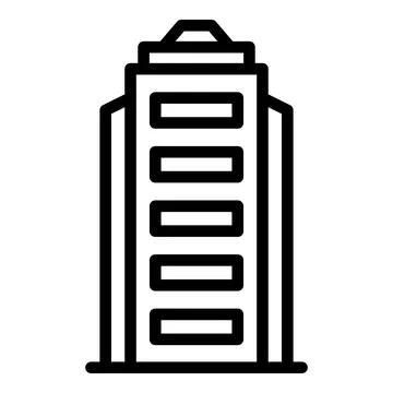 Finance building icon outline vector. Store mall Ilustración de archivo