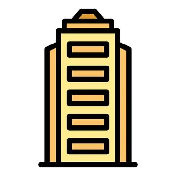 Finance building icon vector flat Ilustración de archivo