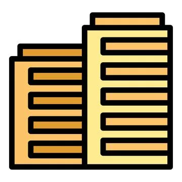 Finance building icon vector flat Ilustración de archivo