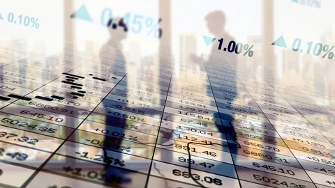 Finance Business Corporate Data Numbers Sales Profits Background Stock Footage 98550079