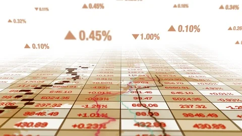 Finance Business Corporate Data Numbers Sales Profits Background Stock Footage 98550135