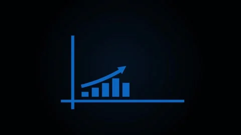 Finance business graph chart with upward animation. 動画素材 290015001