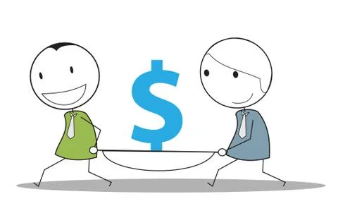 Finance businessman teamwork Stock Illustration